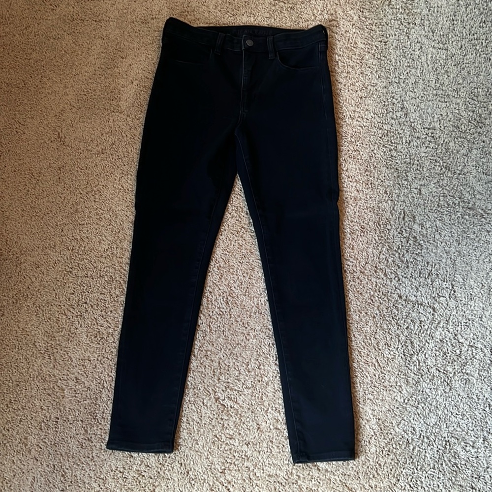 Super high rise jegging jeans American eagle outfitters 6 short petite black